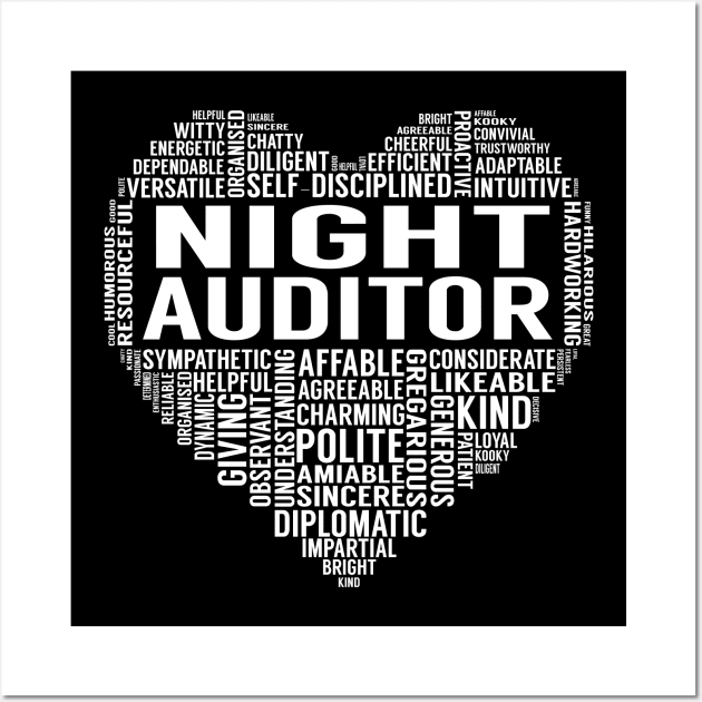 Night Auditor Heart Wall Art by LotusTee